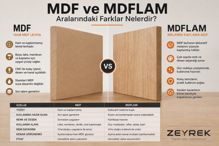 MDF ve MDFLAM karşılaştırması